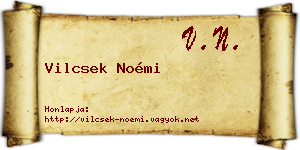 Vilcsek Noémi névjegykártya